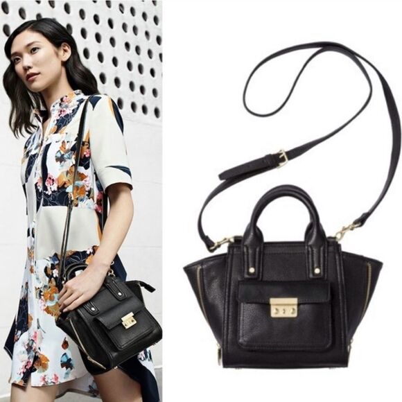 3.1 Phillip Lim for Target Black Faux Leather Mini Crossbody Bag - Picture 2 of 9
